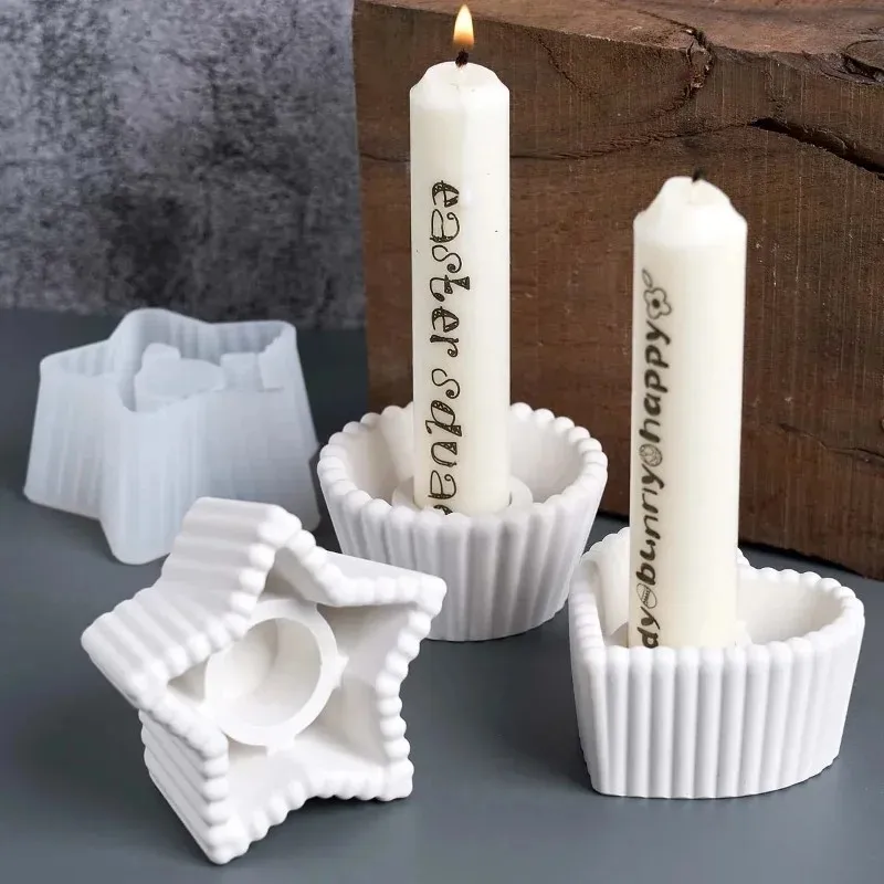2026 latest model concrete stripe candlestick silicone mold diy round heart star shape candle holder plaster resin craft casting
2026 latest model concrete stripe candlestick silicone mold diy round heart star shape candle holder plaster resin craft casting