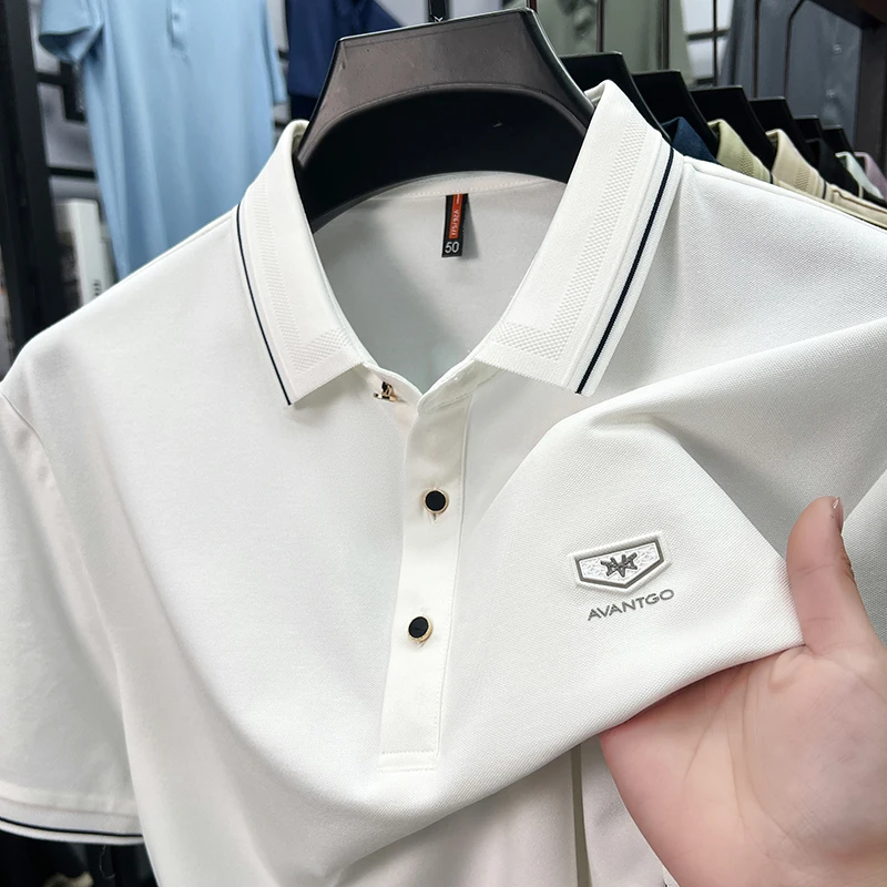 Trend brand fashion emboss short sleeve polo shirt comfort breathable summer light luxury casual versatile men's T-shirt top
Trend brand fashion emboss short sleeve polo shirt comfort breathable summer light luxury casual versatile men's T-shirt top