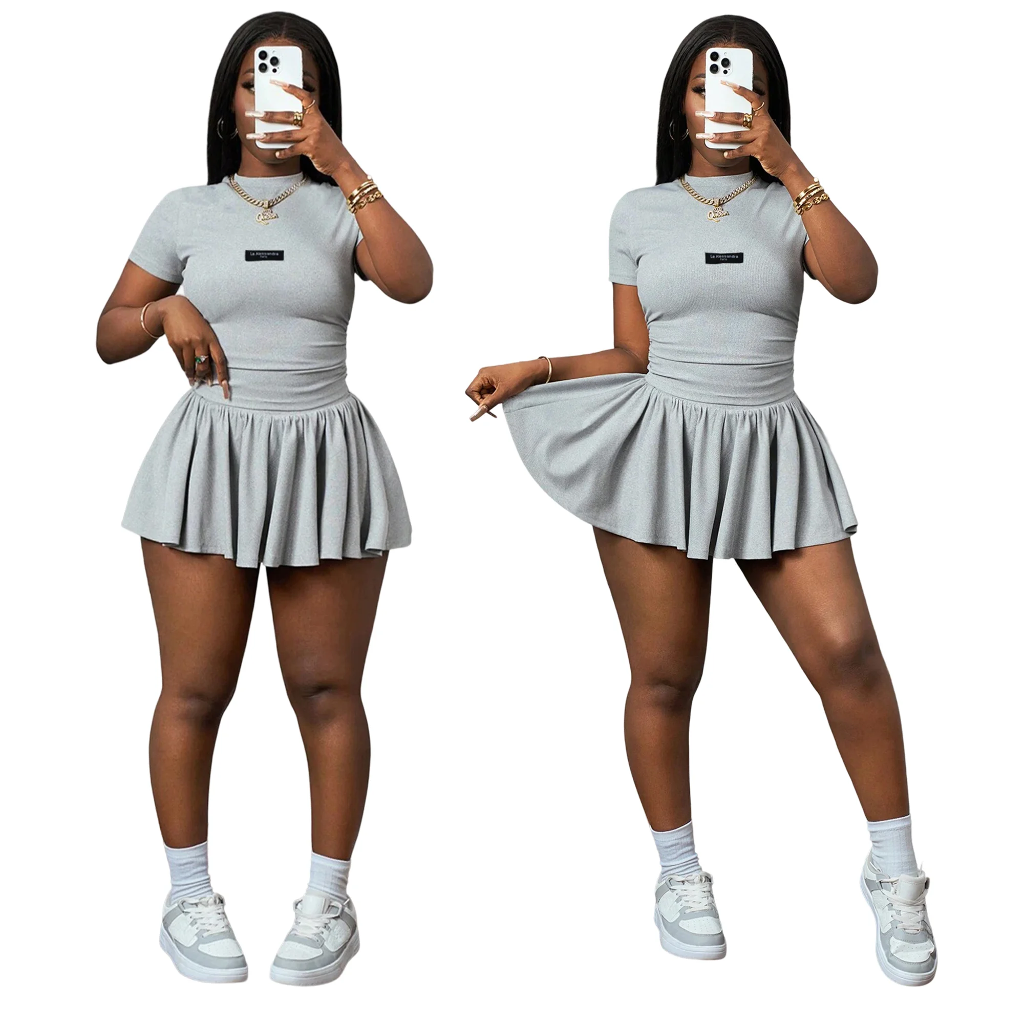 European and American Cross-Border Casual Round Neck Knitted Top A-Hem Skirt Pants Two-Piece Set
European and American Cross-Border Casual Round Neck Knitted Top A-Hem Skirt Pants Two-Piece Set