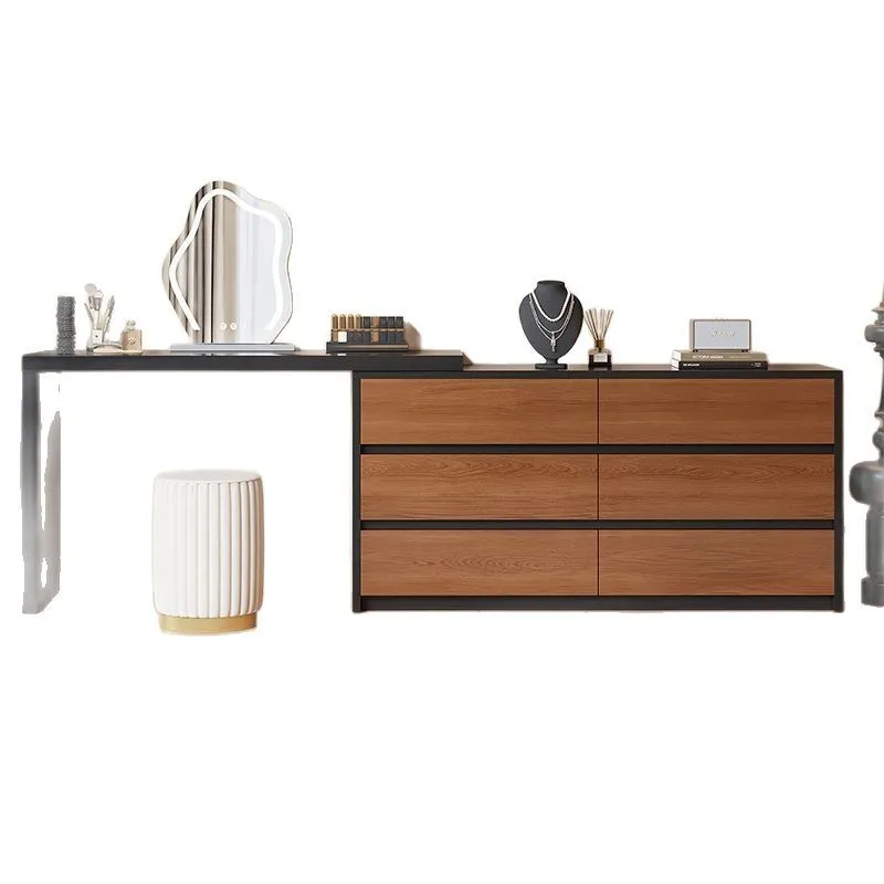 Modern bedroom simple makeup chest integrated, small apartment storage light luxury desk
Modern bedroom simple makeup chest integrated, small apartment storage light luxury desk