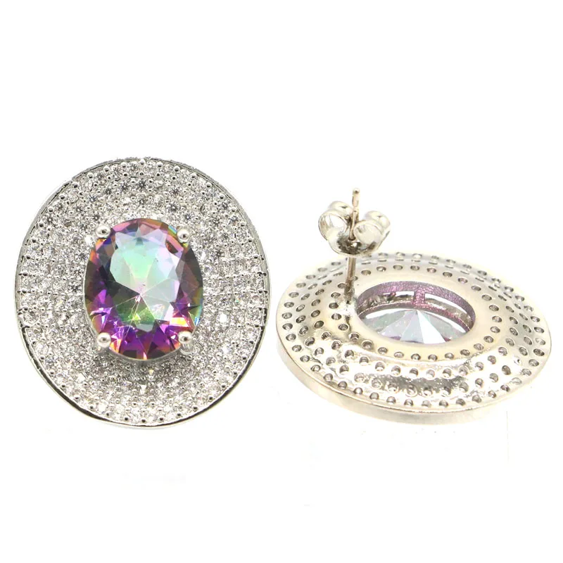 23x21mm New Designed Fire Rainbow Mystical Topaz Changing Color Alexandrite Topaz White CZ Ladies Engagement Silver Earrings
23x21mm New Designed Fire Rainbow Mystical Topaz Changing Color Alexandrite Topaz White CZ Ladies Engagement Silver Earrings