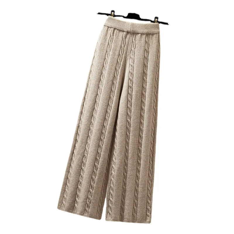 Large Size Twist Knitted Pants Women Casual Loose High Waist Wide Leg Pants Solid Knit Trousers Fashion Thick Warm Big Elastic
Large Size Twist Knitted Pants Women Casual Loose High Waist Wide Leg Pants Solid Knit Trousers Fashion Thick Warm Big Elastic