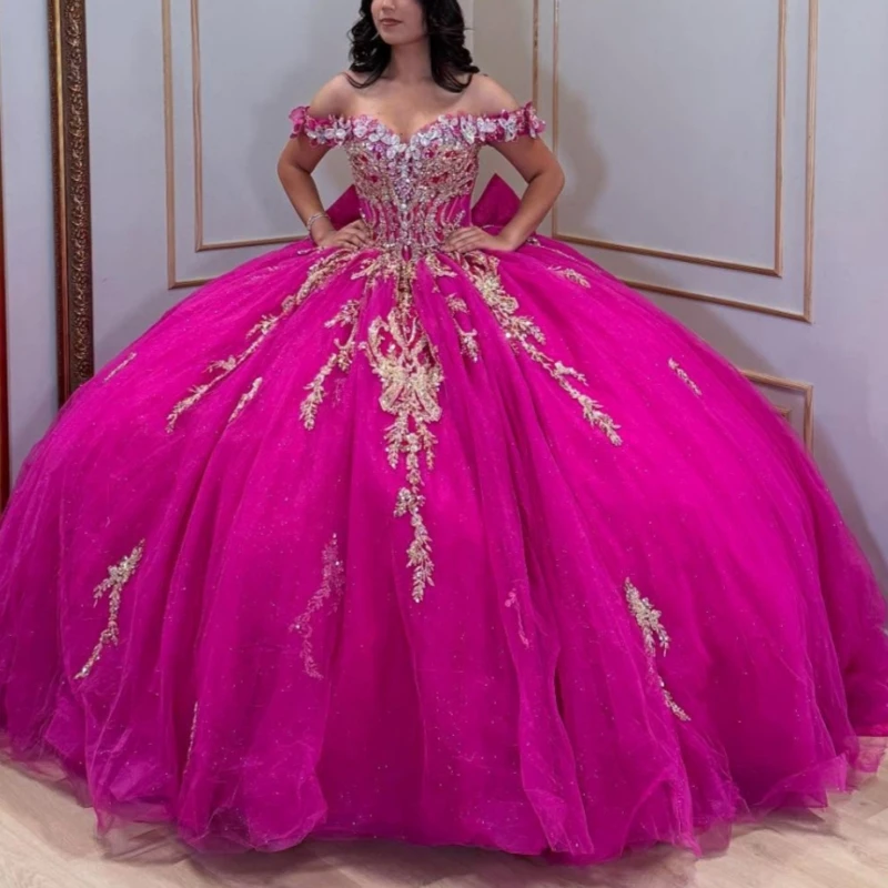 Розово-красное блестящее платье Quinceanera, бальное платье с открытыми плечами, аппликация, кружево, бисер, хрустальный бант, тюль, милое платье 16, Vestidos 15
Розово-красное блестящее платье Quinceanera, бальное платье с открытыми плечами, аппликация, кружево, бисер, хрустальный бант, тюль, милое платье 16, Vestidos 15