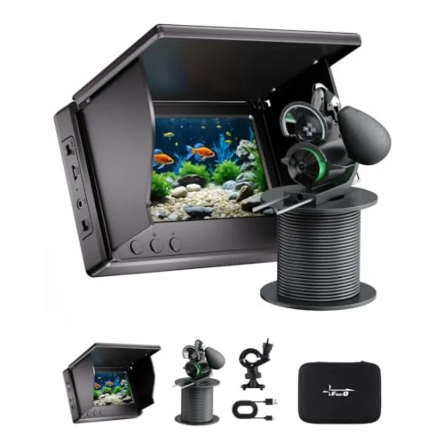 Fishing Camera with Infrared Night Vision Light220° Wide Angle Monitoring of Fish Portable Fish Finder with 100ft Cable 4.3 Inc
Fishing Camera with Infrared Night Vision Light220° Wide Angle Monitoring of Fish Portable Fish Finder with 100ft Cable 4.3 Inc