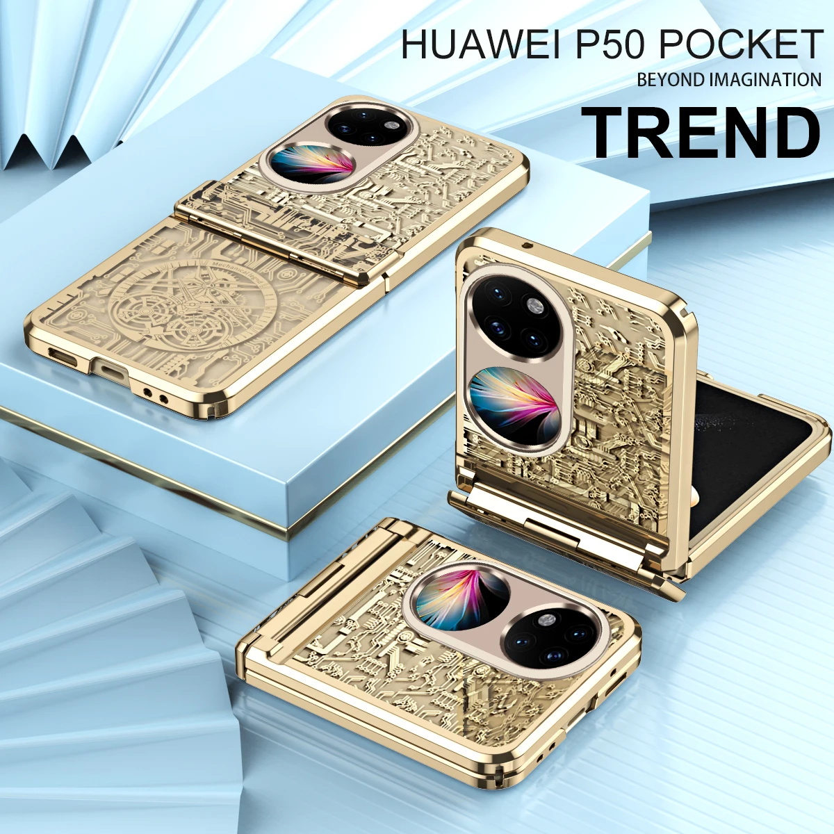 For Huawei P50 Pocket Phone Case Mechanical Electroplating Transparent Hinge Protection Anti-drop Cover For P50Pocket
For Huawei P50 Pocket Phone Case Mechanical Electroplating Transparent Hinge Protection Anti-drop Cover For P50Pocket