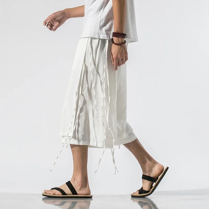 Men Streetwear Harem Pants Chinese Style Bottoms Male Black Ancient Style Wide Leg Pants Summer Men Casual Calf Leght Pants
Men Streetwear Harem Pants Chinese Style Bottoms Male Black Ancient Style Wide Leg Pants Summer Men Casual Calf Leght Pants