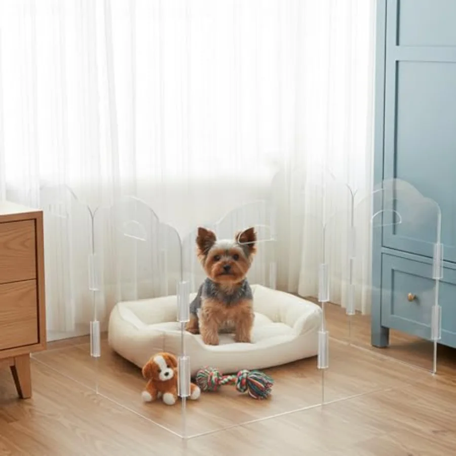 Transparent Acrylic Dog Gate Indoor Free-Standing Pet Gate 1" Height ize Foldable Modular Dog Fence for Doorways Hallways Stair
Transparent Acrylic Dog Gate Indoor Free-Standing Pet Gate 1" Height ize Foldable Modular Dog Fence for Doorways Hallways Stair