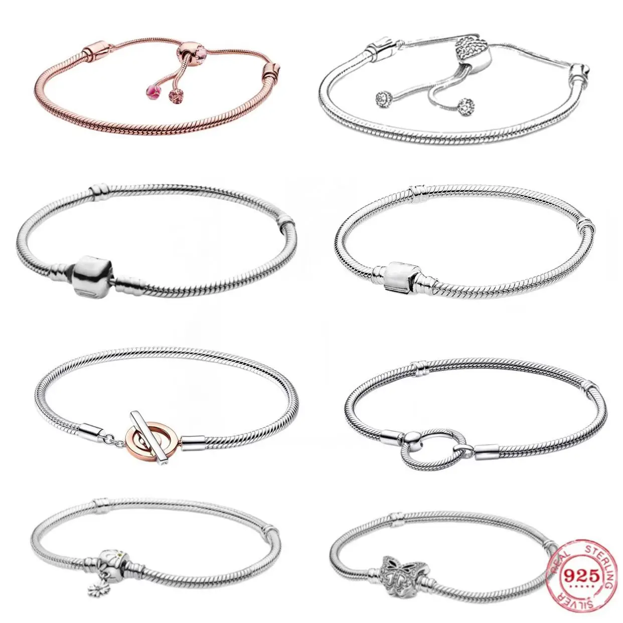 925 sterling silver charm bracelet for women's fashion classic telescopic butterfly bracelet original DIY high-quality jewelry
925 sterling silver charm bracelet for women's fashion classic telescopic butterfly bracelet original DIY high-quality jewelry