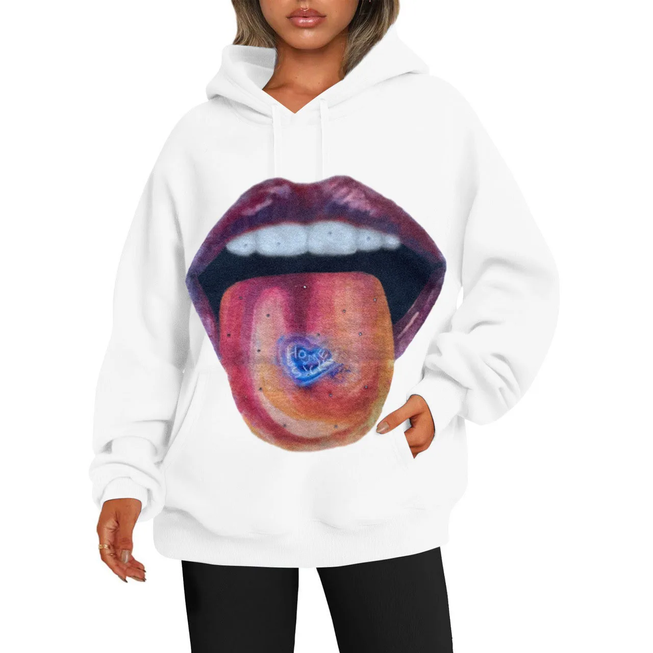 2025 off shoulder plus size autumn and winter men's and women's sports pullover hoodie with large tongue print casual sweatshirt
2025 off shoulder plus size autumn and winter men's and women's sports pullover hoodie with large tongue print casual sweatshirt
