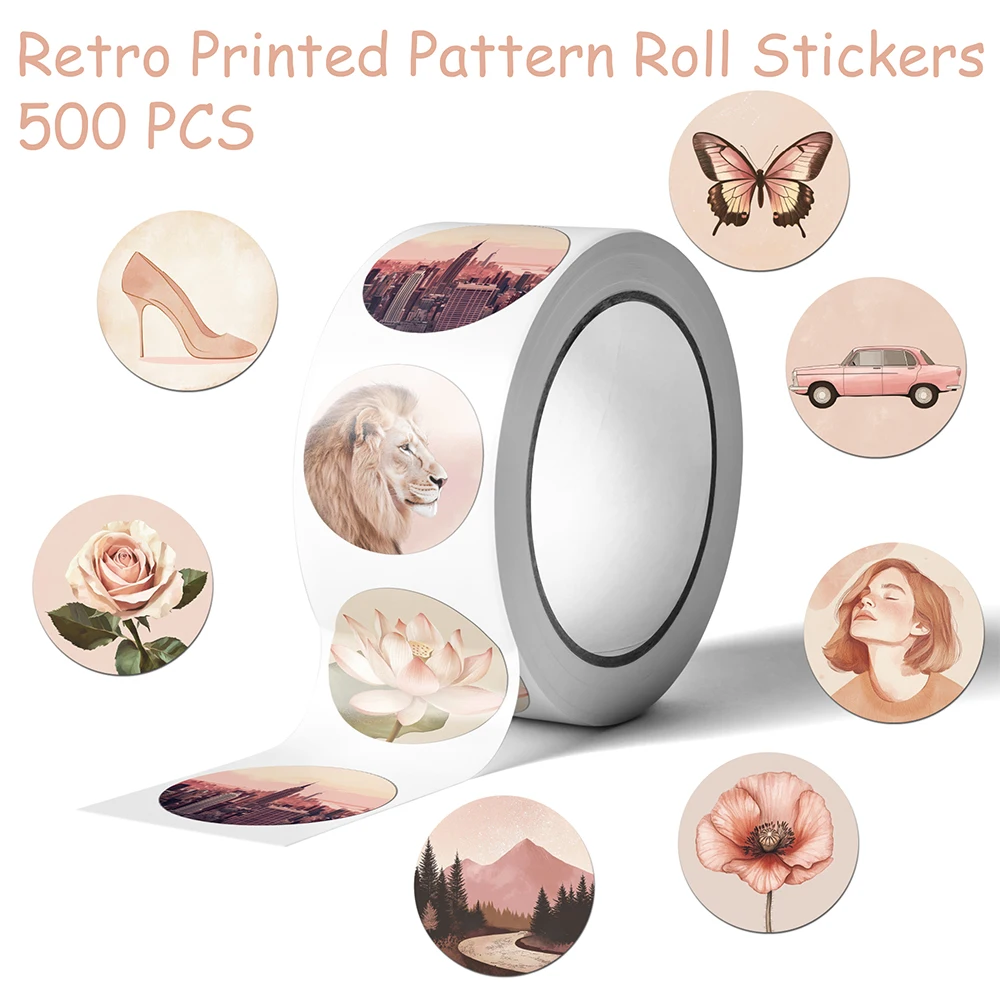 500pcs Retro Printed Pattern Roll Stickers Decals For Laptop Notebook Luggage Skateboard Helmet DIY Cartoon Aesthetic Stickers
500pcs Retro Printed Pattern Roll Stickers Decals For Laptop Notebook Luggage Skateboard Helmet DIY Cartoon Aesthetic Stickers