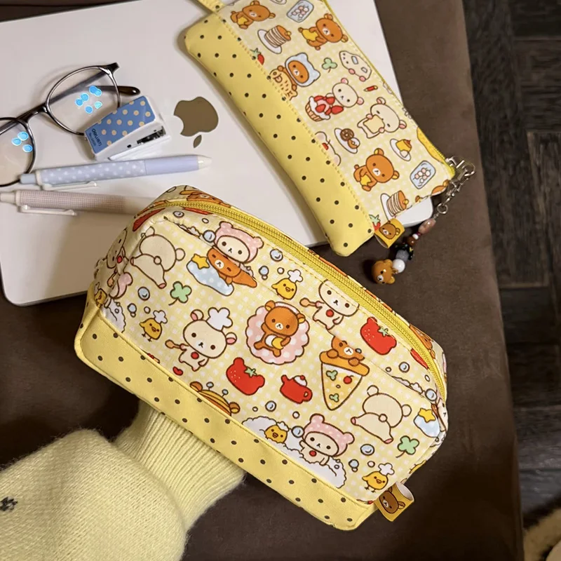 Cute Rilakkuma Pencil Case Cartoon Dessert Bear Makeup Bag Girl Travel Portable Large Capacity Storage Bag Student Birthday Gift
Cute Rilakkuma Pencil Case Cartoon Dessert Bear Makeup Bag Girl Travel Portable Large Capacity Storage Bag Student Birthday Gift
