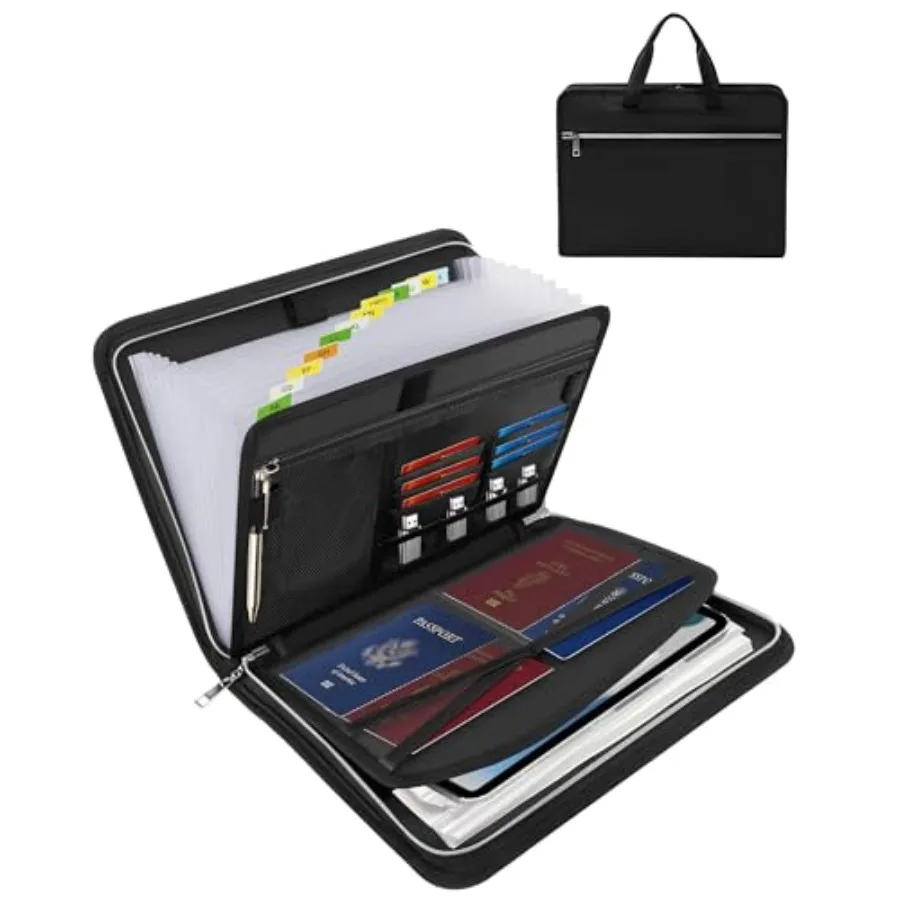 Fireproof Important Document Organizer Folio - Accordion File Organizer, 13 Pocket Expanding File Folder with Labels
Fireproof Important Document Organizer Folio - Accordion File Organizer, 13 Pocket Expanding File Folder with Labels