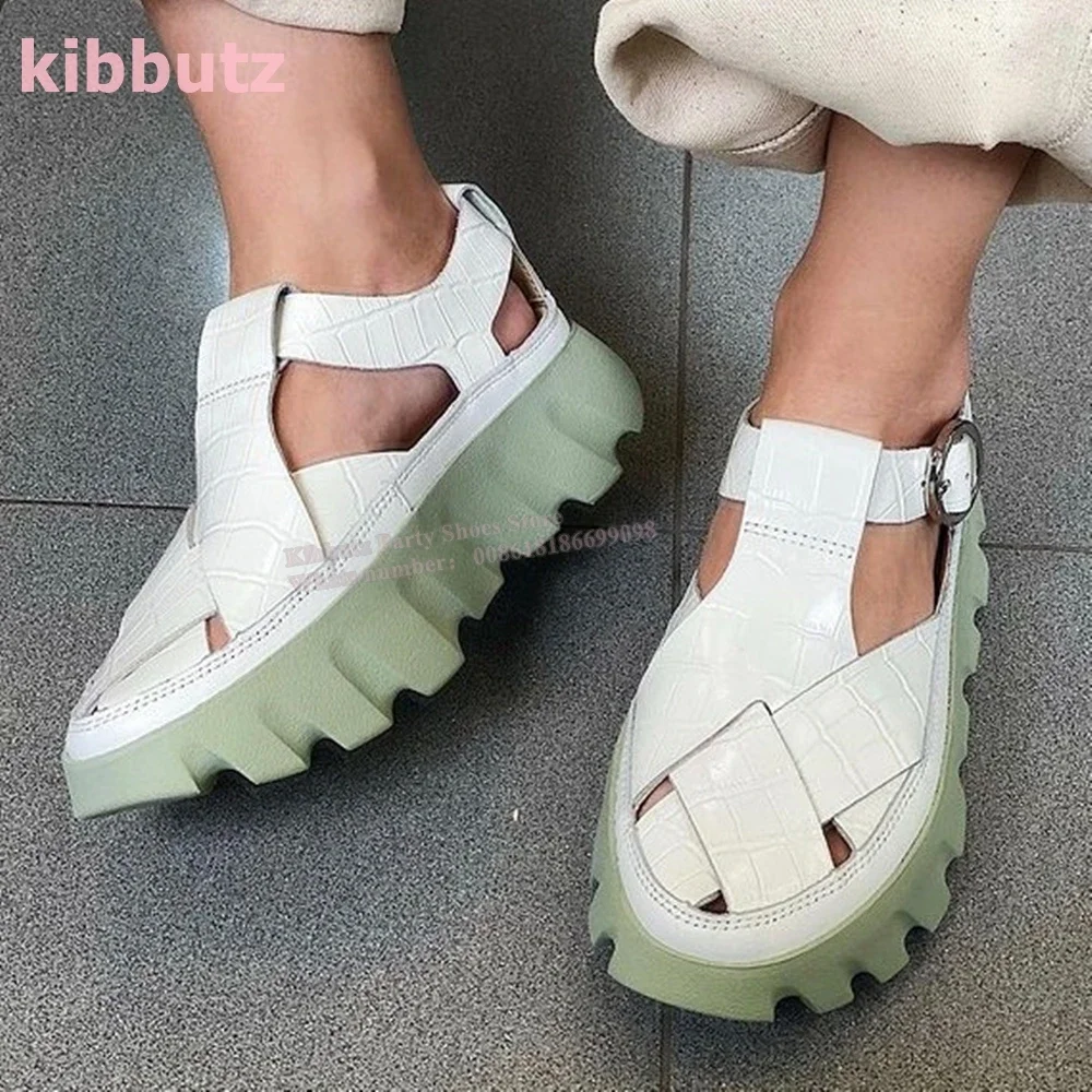 Hollow Sneaker Pump Platform Pointed Toe Height Increasing Belt Buckle Genuine Leather Mixed Color Fashion Novelty Concise Shoes
Hollow Sneaker Pump Platform Pointed Toe Height Increasing Belt Buckle Genuine Leather Mixed Color Fashion Novelty Concise Shoes