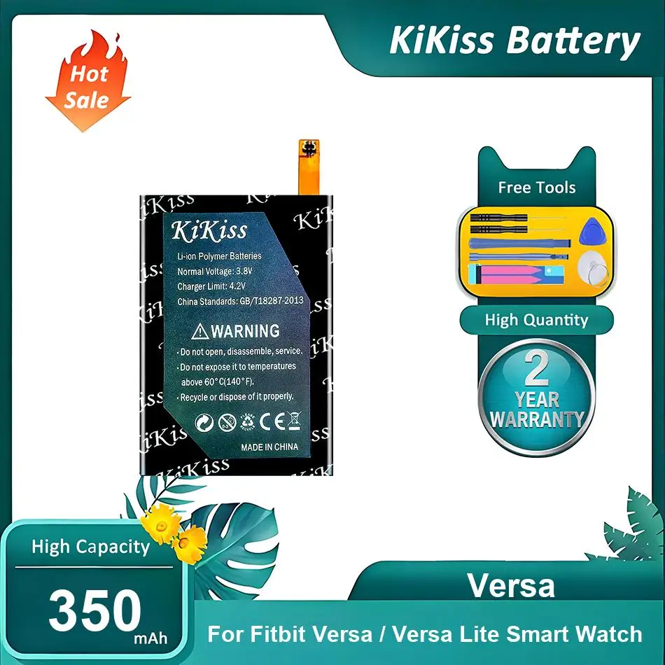 KiKiss Battery For Fitbit Versa / Versa Lite Smart Watch,Versa,350mAh
KiKiss Battery For Fitbit Versa / Versa Lite Smart Watch,Versa,350mAh