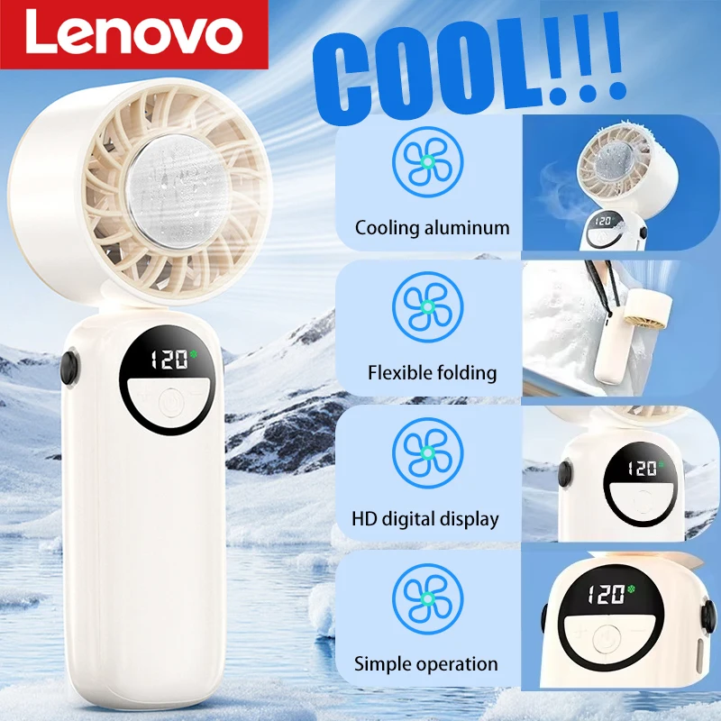 Lenovo Cold Air Fan 120 Speeds High-speed Adjustable Usb Charging Fan Portable Foldable Semiconductor Cooling Handle Fan
Lenovo Cold Air Fan 120 Speeds High-speed Adjustable Usb Charging Fan Portable Foldable Semiconductor Cooling Handle Fan
