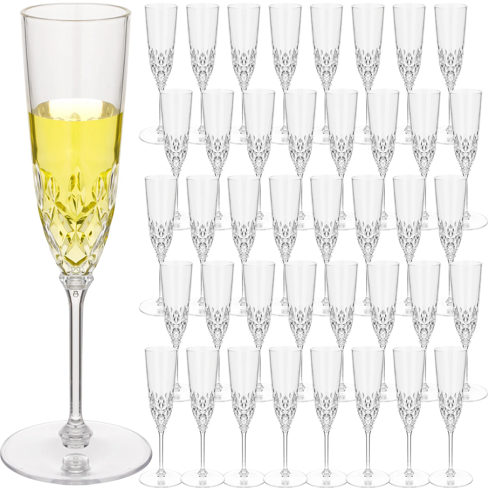 48pcs Detachable Plastic Champagne Glasses Flutes | 3.7 Oz Clear Disposable Champagne Flutes With Stem
48pcs Detachable Plastic Champagne Glasses Flutes | 3.7 Oz Clear Disposable Champagne Flutes With Stem