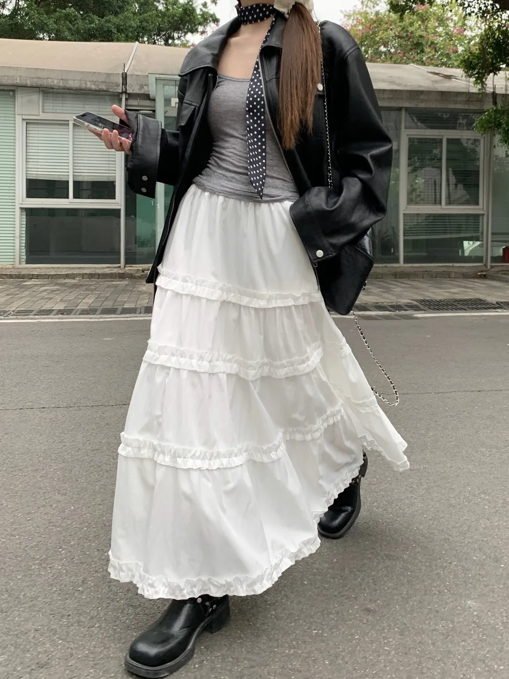 Kumikumi Gentle Wind White Wooden Ruffle Elastic Waist Casual Summer Anti-Aging Women's Skirt Cake Long Skirt
Kumikumi Gentle Wind White Wooden Ruffle Elastic Waist Casual Summer Anti-Aging Women's Skirt Cake Long Skirt