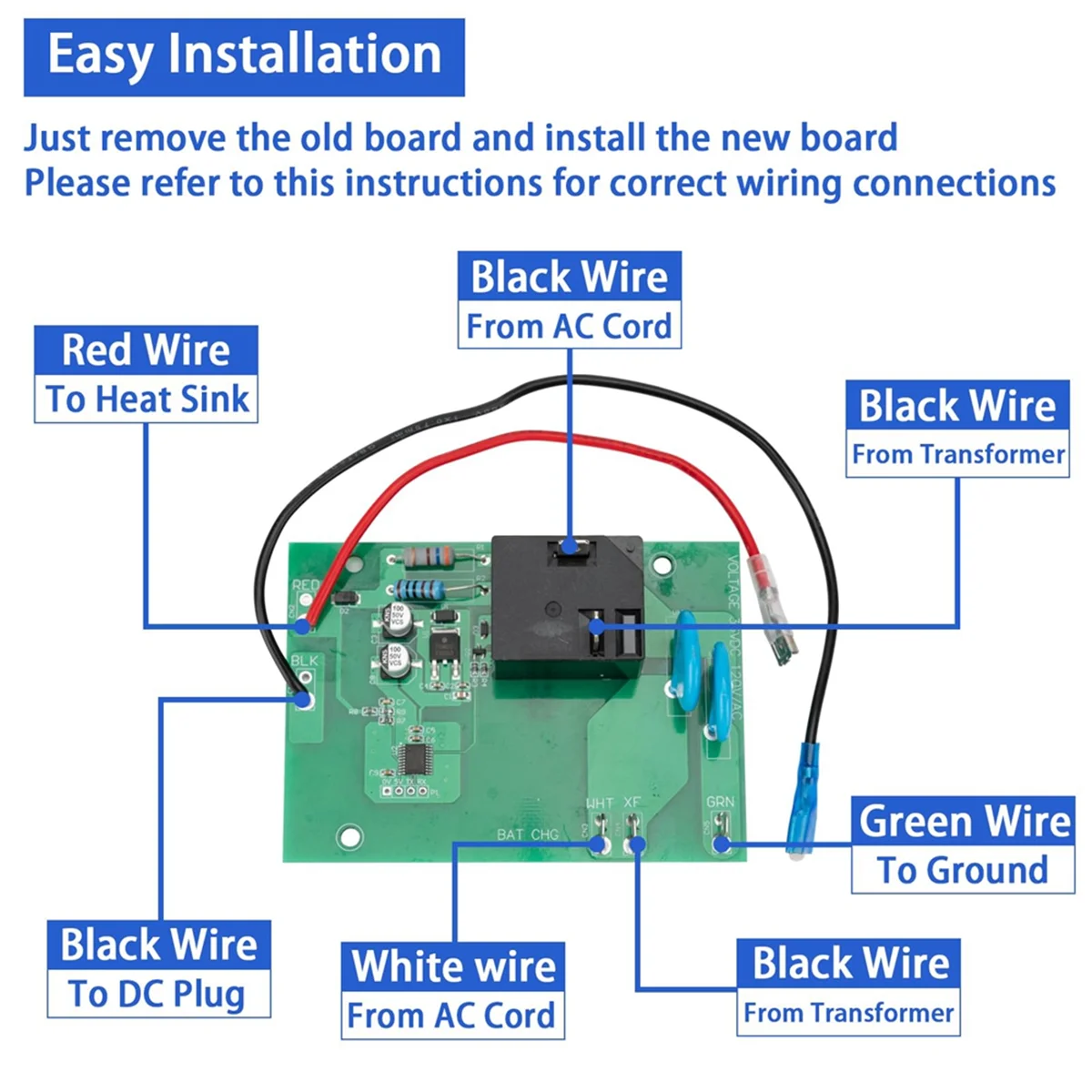 Charger Board Power Control Board Replacement Board for EZGO Golf Carts 28566-G01 28566-G03 28126-G01 28667-G01HUG
Charger Board Power Control Board Replacement Board for EZGO Golf Carts 28566-G01 28566-G03 28126-G01 28667-G01HUG
