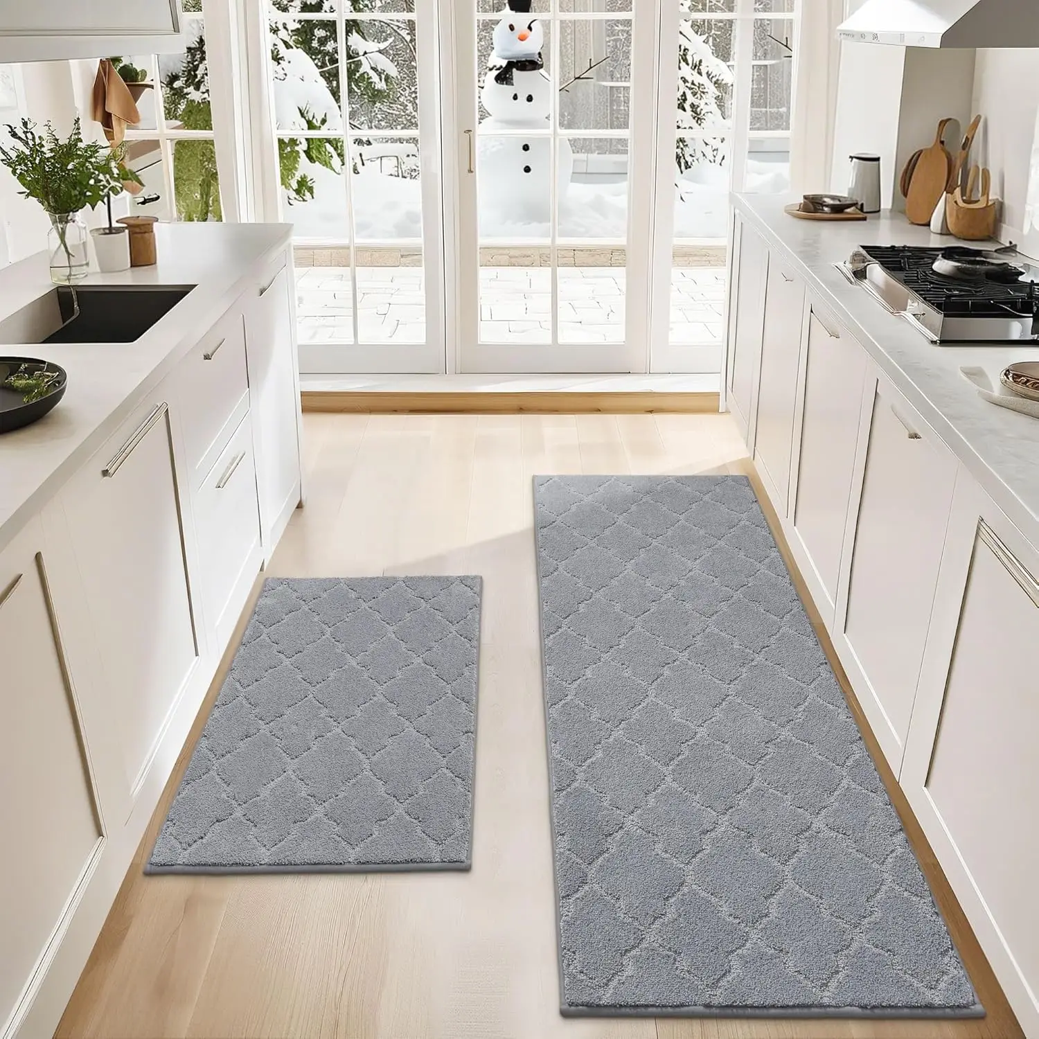 Super Absorbent Kitchen Rugs 2 PCS, 24x35 & 24x60, Non-Skid, Washable Polyester Mats
Super Absorbent Kitchen Rugs 2 PCS, 24x35 & 24x60, Non-Skid, Washable Polyester Mats