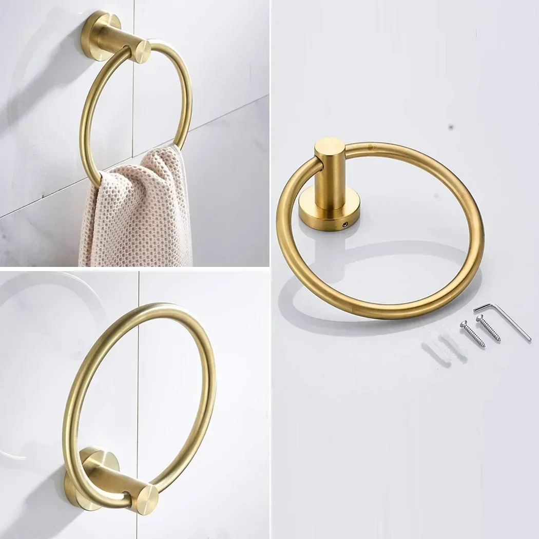 1PC Brushed Golden Bathroom Hanging Towel Ring Holder Industrial Wall Mounted Towel Stainless Steel StorageTowel Hardware Tools
1PC Brushed Golden Bathroom Hanging Towel Ring Holder Industrial Wall Mounted Towel Stainless Steel StorageTowel Hardware Tools