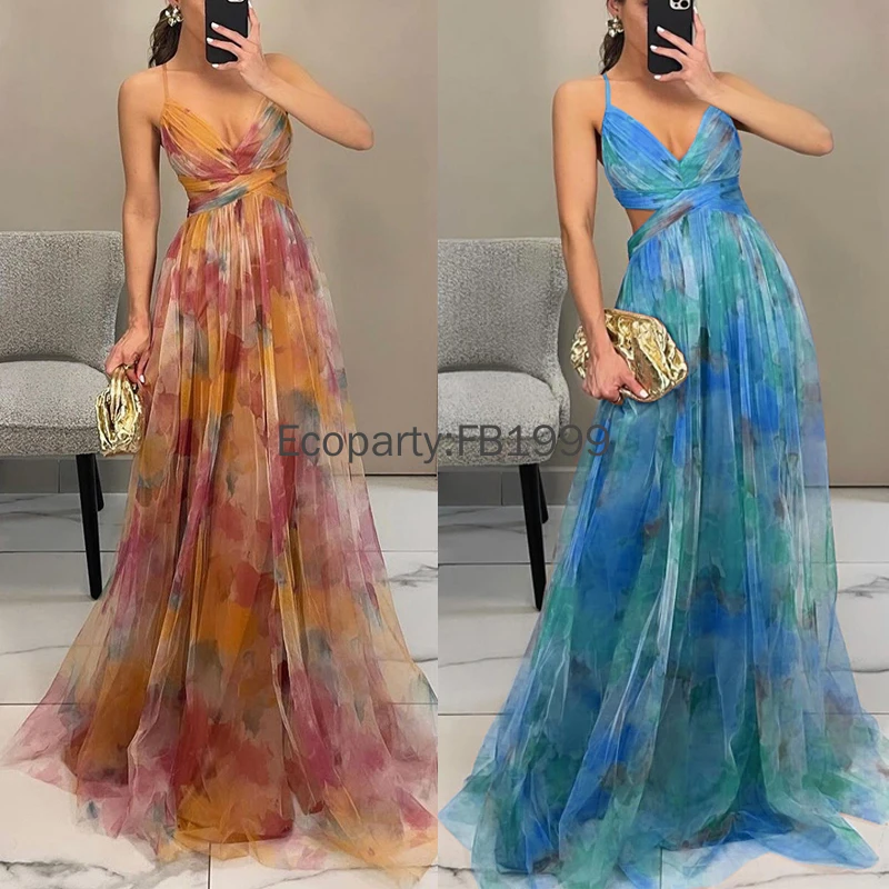 Women Elegant Mesh Hollow Evening Party Dress Summer Fashion Sleeveless High Waist Sling Beach Dresses Ladies Backless Vestidos
Women Elegant Mesh Hollow Evening Party Dress Summer Fashion Sleeveless High Waist Sling Beach Dresses Ladies Backless Vestidos