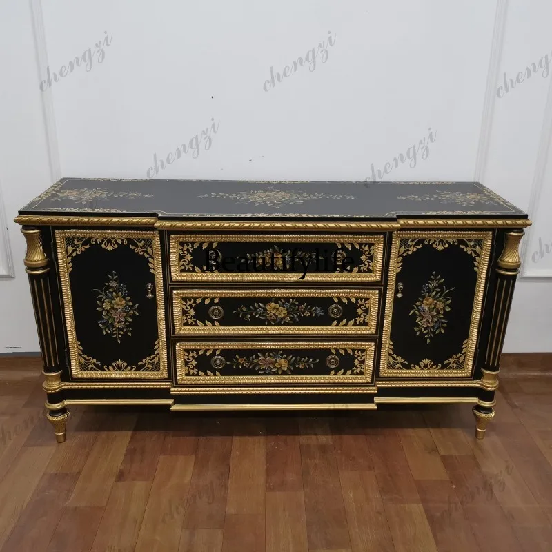 High-end French retro hand-painted gold-painted entrance cabinet, living room dining side cabinet, storage cabinet
High-end French retro hand-painted gold-painted entrance cabinet, living room dining side cabinet, storage cabinet