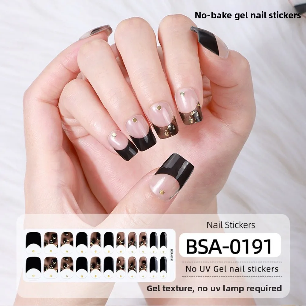 22Strips Gel Nail Stickers Fashion Color Full Cover Nail Patch French White Edge Semi Cured Gel Nail Polish Strips
22Strips Gel Nail Stickers Fashion Color Full Cover Nail Patch French White Edge Semi Cured Gel Nail Polish Strips