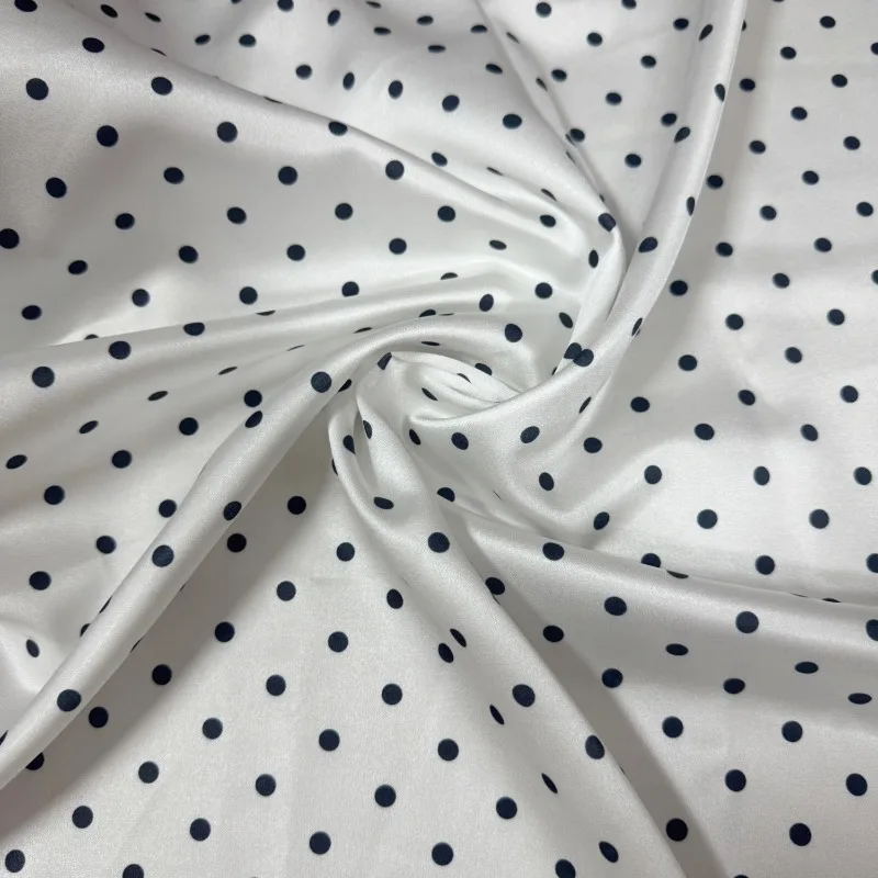 L100cm X W145cm Black Dot Acetate Satin Fabric Silky Lustrous Smooth Shirt Dress Skirt Garment Craft Material Premium Textile
L100cm X W145cm Black Dot Acetate Satin Fabric Silky Lustrous Smooth Shirt Dress Skirt Garment Craft Material Premium Textile
