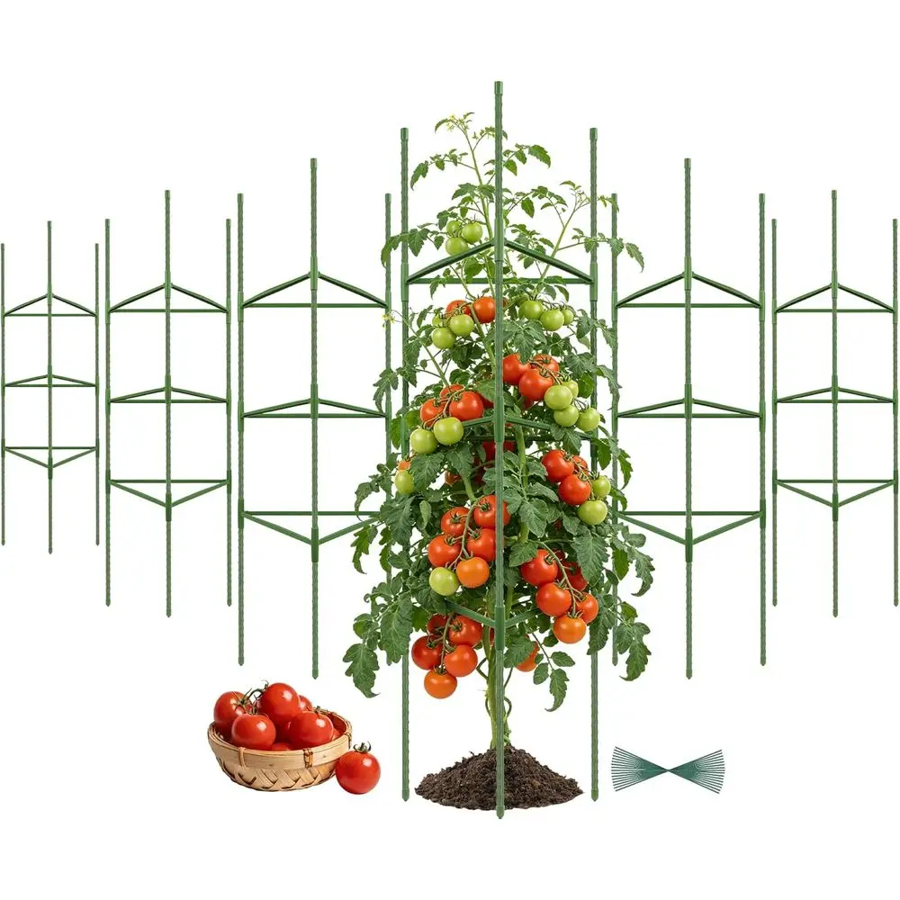 6 Pack Tomato Cage or Garden Plant Supports, 48 Inch Tomato Trellis or Potted Plants, Heavy-Duty Garden Plant Stakes or ClimVege
6 Pack Tomato Cage or Garden Plant Supports, 48 Inch Tomato Trellis or Potted Plants, Heavy-Duty Garden Plant Stakes or ClimVege