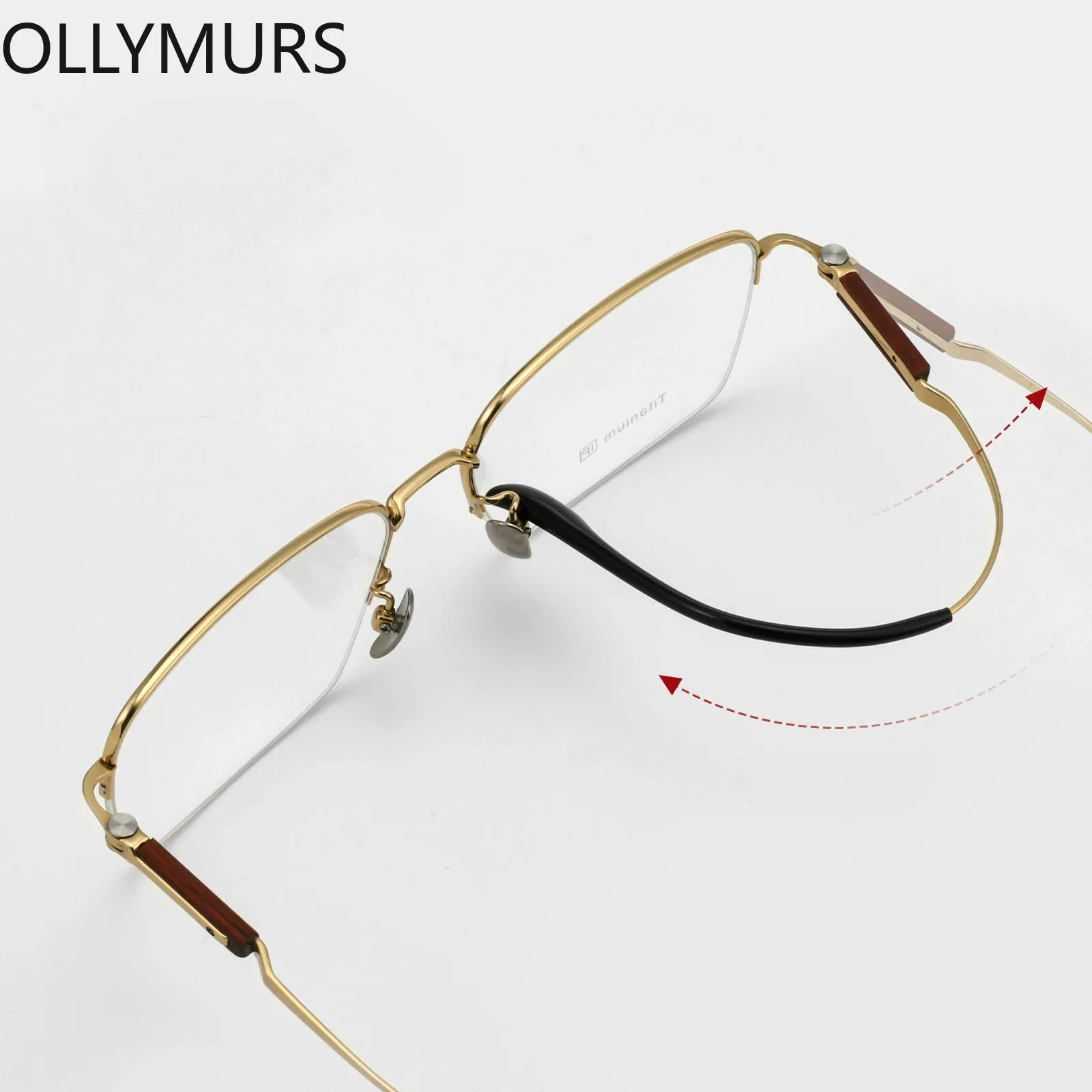 OLLYMURS Frames Business Square Optical Men's Semi-Rimless Eyeglasses Myopia Glasses Frames Wood & Titanium IP 2026 New
OLLYMURS Frames Business Square Optical Men's Semi-Rimless Eyeglasses Myopia Glasses Frames Wood & Titanium IP 2026 New