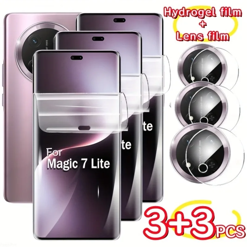 3 шт. HD-гелевая пленка с 3 шт. HD-пленка для объектива камеры для Honor Magic 7 Lite X9C 7 Pro Magic 6 5 Pro Lite Film
3 шт. HD-гелевая пленка с 3 шт. HD-пленка для объектива камеры для Honor Magic 7 Lite X9C 7 Pro Magic 6 5 Pro Lite Film