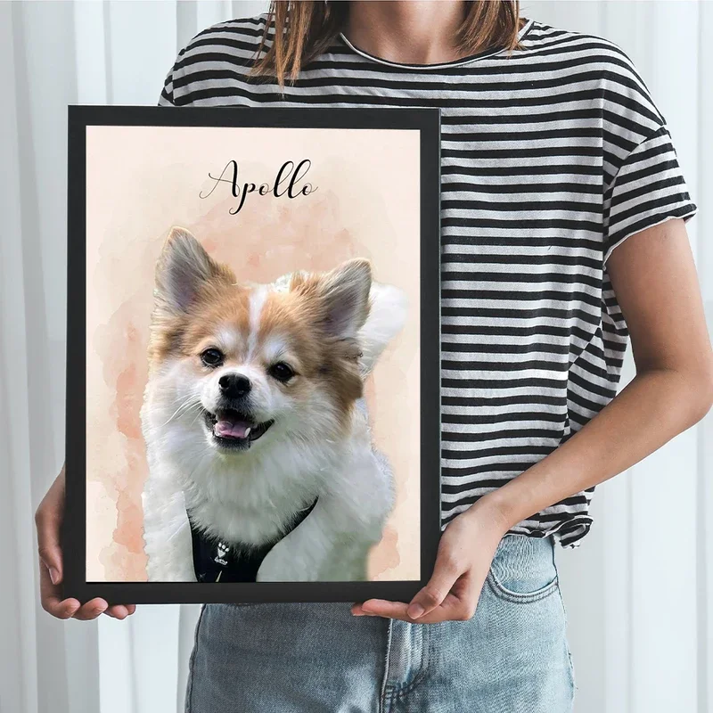Color custom pet portrait personalized poster Christmas gift canvas painting animal dog art print wall picture living room decor
Color custom pet portrait personalized poster Christmas gift canvas painting animal dog art print wall picture living room decor
