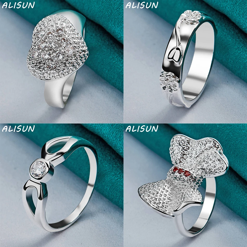 ALISUN 925 Sterling Silver Size 7-10 Geometric Ring For Women Men Fashion Jewelry Charm Grace Wedding Engagement Accessories
ALISUN 925 Sterling Silver Size 7-10 Geometric Ring For Women Men Fashion Jewelry Charm Grace Wedding Engagement Accessories