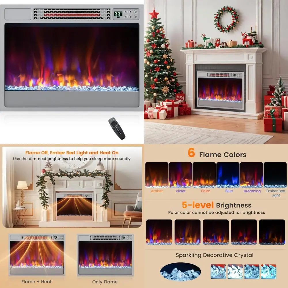 Инфракрасная кварцевая электрическая каминная вставка 23 дюйма, 1500 Вт с дистанционным управлением, термостатом, встраиваемым каминным обогревателем для дома
Инфракрасная кварцевая электрическая каминная вставка 23 дюйма, 1500 Вт с дистанционным управлением, термостатом, встраиваемым каминным обогревателем для дома