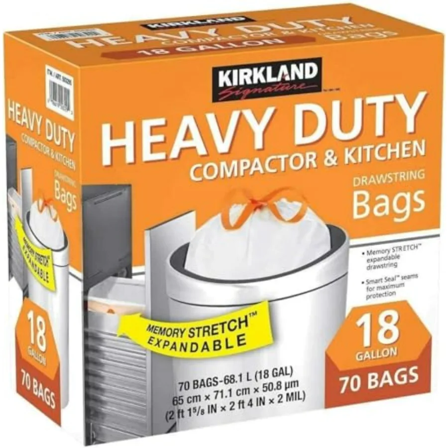 SIGNATURE Compactor Kitchen Trash Bag with Gripping Drawstring Secure Full Size, New Edition
SIGNATURE Compactor Kitchen Trash Bag with Gripping Drawstring Secure Full Size, New Edition