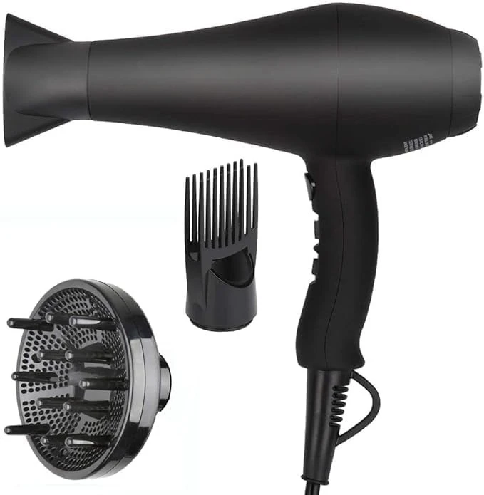 Hair Dryer 1875W, Negative Ionic Fast Dry Low Noise Blow Dryer, Professional Salon Hair Dryers with Diffuser, 2 Speed and 3 Heat Settings (Black)
Hair Dryer 1875W, Negative Ionic Fast Dry Low Noise Blow Dryer, Professional Salon Hair Dryers with Diffuser, 2 Speed and 3 Heat Settings (Black)