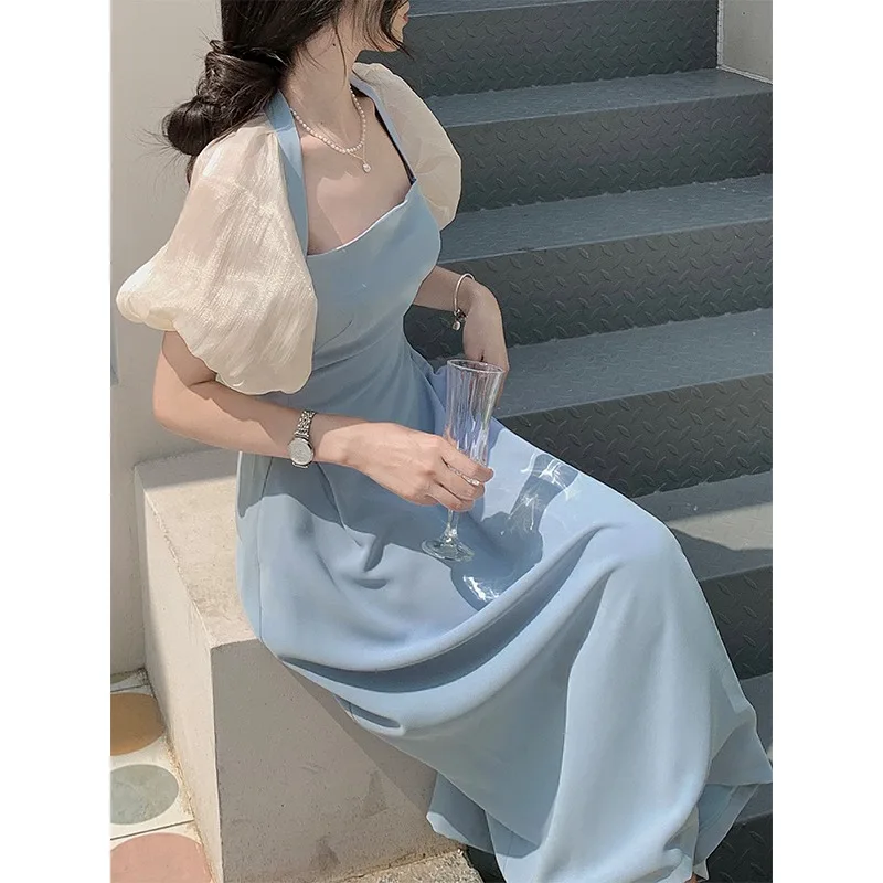Blue Bubble Sve Birthday Dr Women's High Waist A-Line Skirt Wedding Dr Casual Wear Summer Faion Korean Sle
Blue Bubble Sve Birthday Dr Women's High Waist A-Line Skirt Wedding Dr Casual Wear Summer Faion Korean Sle