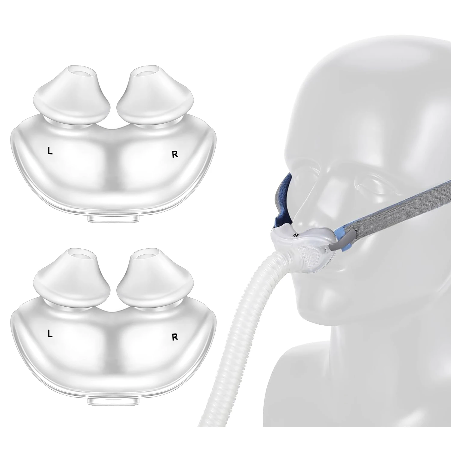 replacement silicone soft cushion pad compatible with the ResMed AirFit P10 nasal pillow CPAP mask
replacement silicone soft cushion pad compatible with the ResMed AirFit P10 nasal pillow CPAP mask