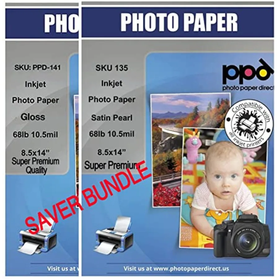 Bundle-Inkjet Glossy Super Premium 8.5x14" Legal 68lbs x 50 sheets Inkjet Satin Luster Super Premium 8.5x14" Legal x 50 sheets
Bundle-Inkjet Glossy Super Premium 8.5x14" Legal 68lbs x 50 sheets Inkjet Satin Luster Super Premium 8.5x14" Legal x 50 sheets