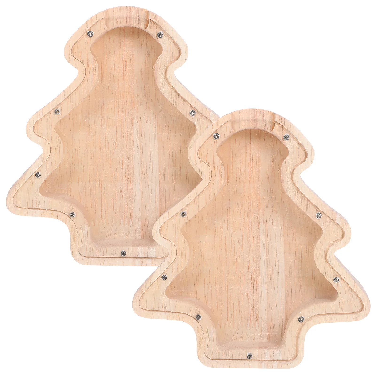 2Pcs Rustic Wooden Christmas Tree Money Bank Versatile Storage for Coins Keepsakes Compact Size Holiday Decor Savings Box
2Pcs Rustic Wooden Christmas Tree Money Bank Versatile Storage for Coins Keepsakes Compact Size Holiday Decor Savings Box