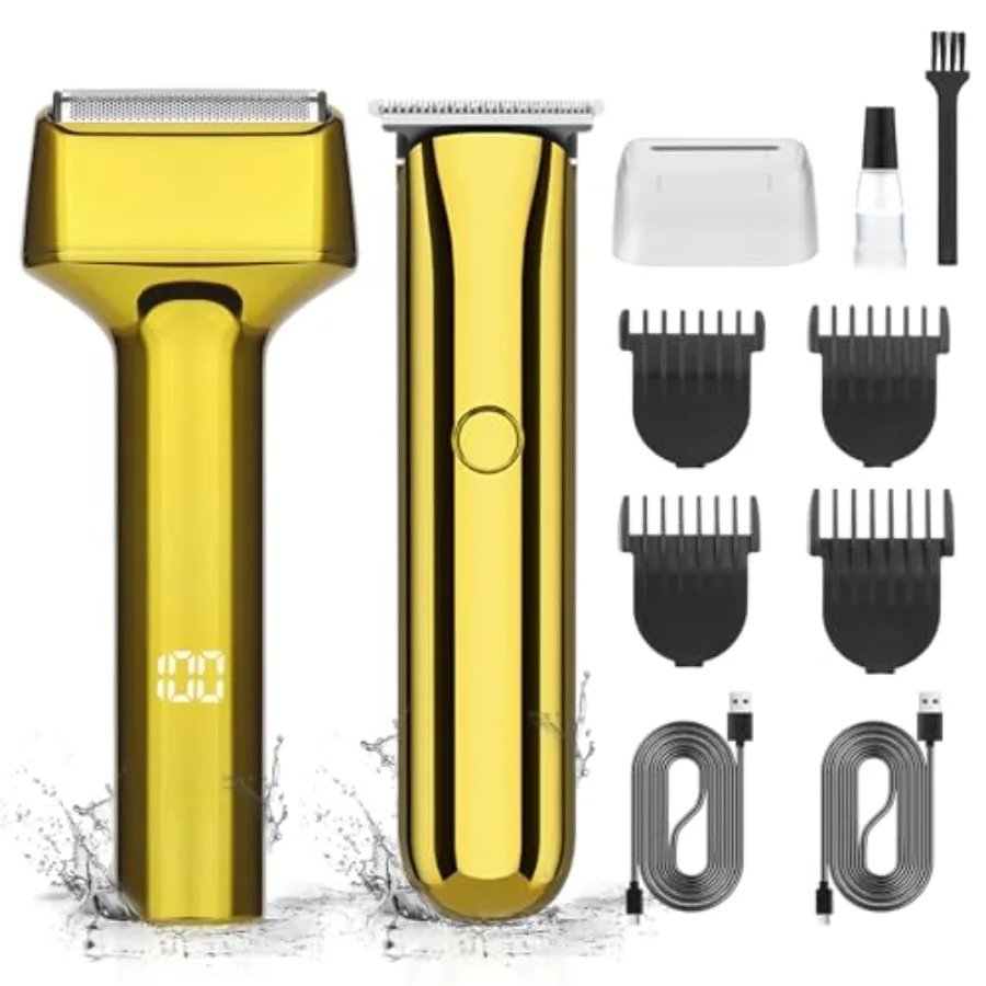 Electric Shavers for Men, Gold Baber Clipper Set, Hair Trimmer and Foil Shaver, Mens Beard Trimmer
Electric Shavers for Men, Gold Baber Clipper Set, Hair Trimmer and Foil Shaver, Mens Beard Trimmer