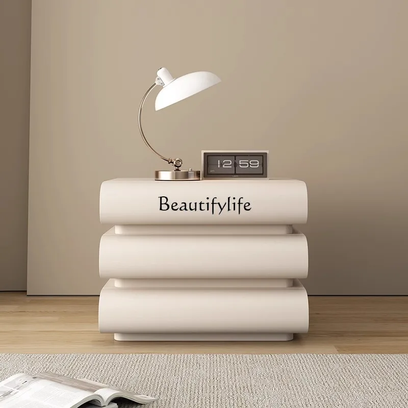 Solid wood moon cream wind white bedside table leather Internet celebrity minimalist smart storage cabinet
Solid wood moon cream wind white bedside table leather Internet celebrity minimalist smart storage cabinet