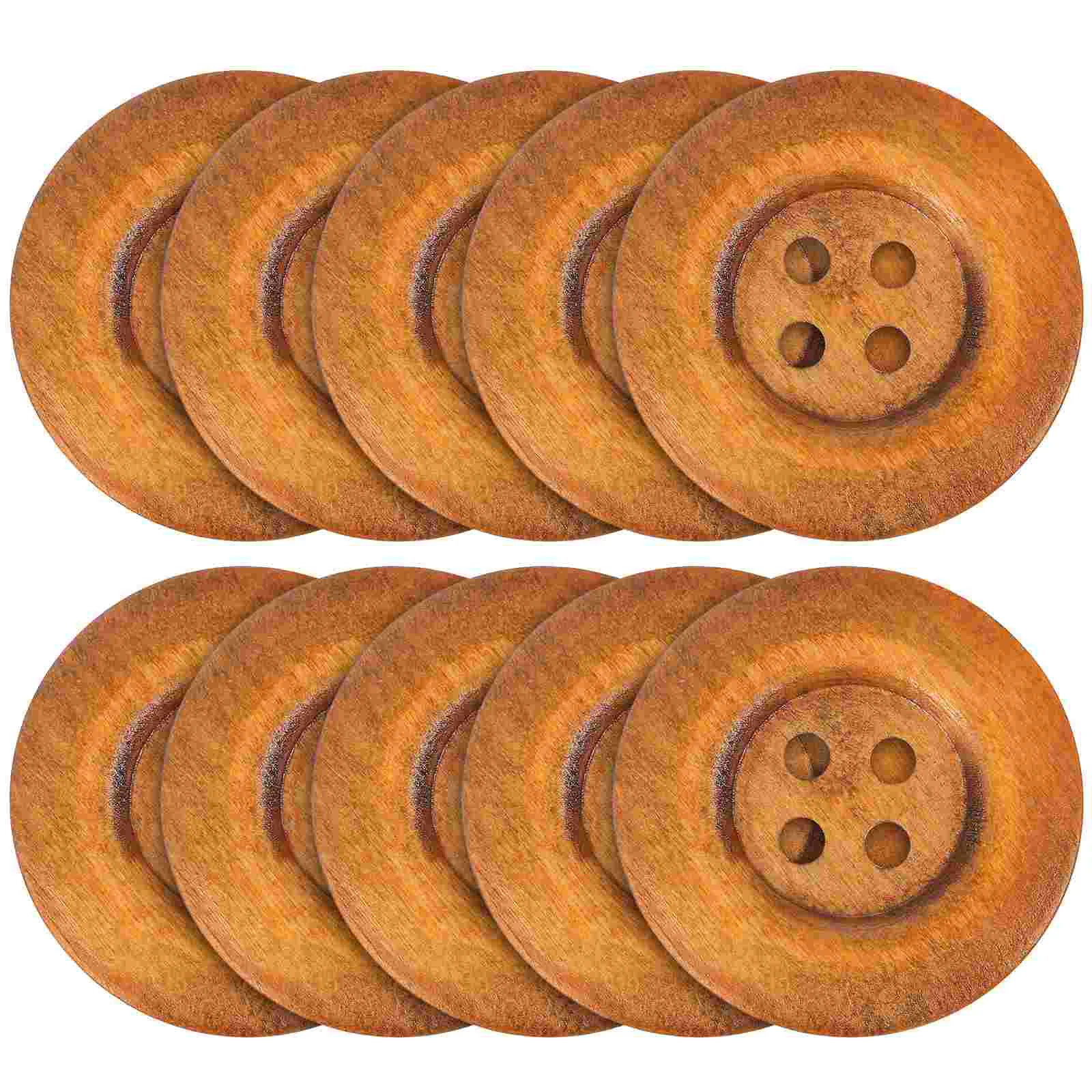 10 Pcs Vintage Decor Solid Buttons Oversized Round Coffee DIY Wood Snaps 4 Holes Baby
10 Pcs Vintage Decor Solid Buttons Oversized Round Coffee DIY Wood Snaps 4 Holes Baby