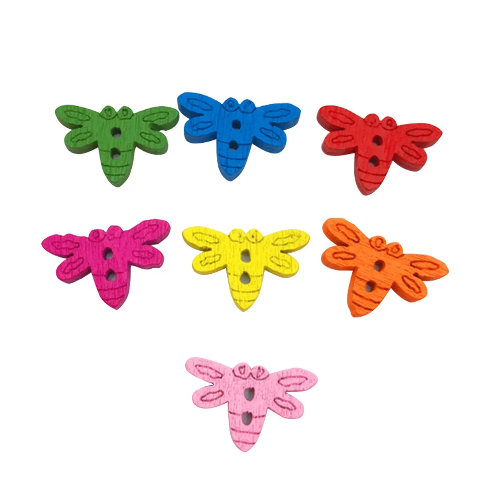 100Pcs Wood Buttons Colorful Dragonfly Painting 2 Holes Sewing Crafting Clothing Decorative Wooden Buttons 16x11mm
100Pcs Wood Buttons Colorful Dragonfly Painting 2 Holes Sewing Crafting Clothing Decorative Wooden Buttons 16x11mm