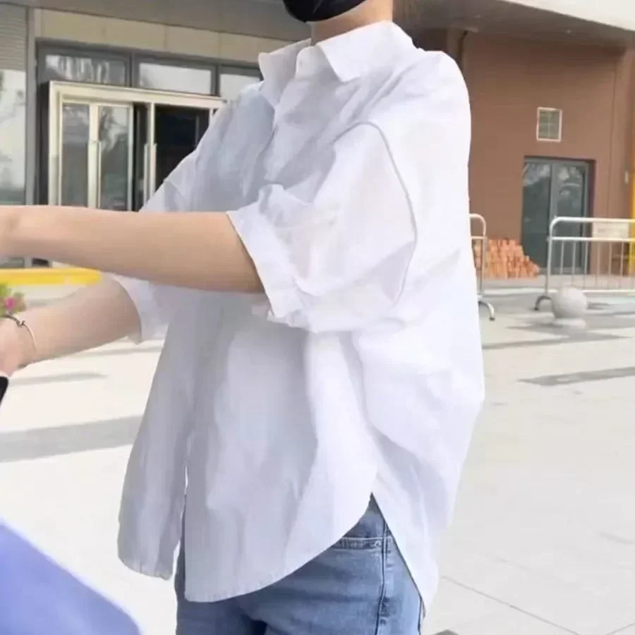 Хлопковая женская блузка с рукавом до локтя, тонкая, свободного кроя, модная, асимметричная, повседневная, для отпуска, лето 2024, новинка, B02
Хлопковая женская блузка с рукавом до локтя, тонкая, свободного кроя, модная, асимметричная, повседневная, для отпуска, лето 2024, новинка, B02