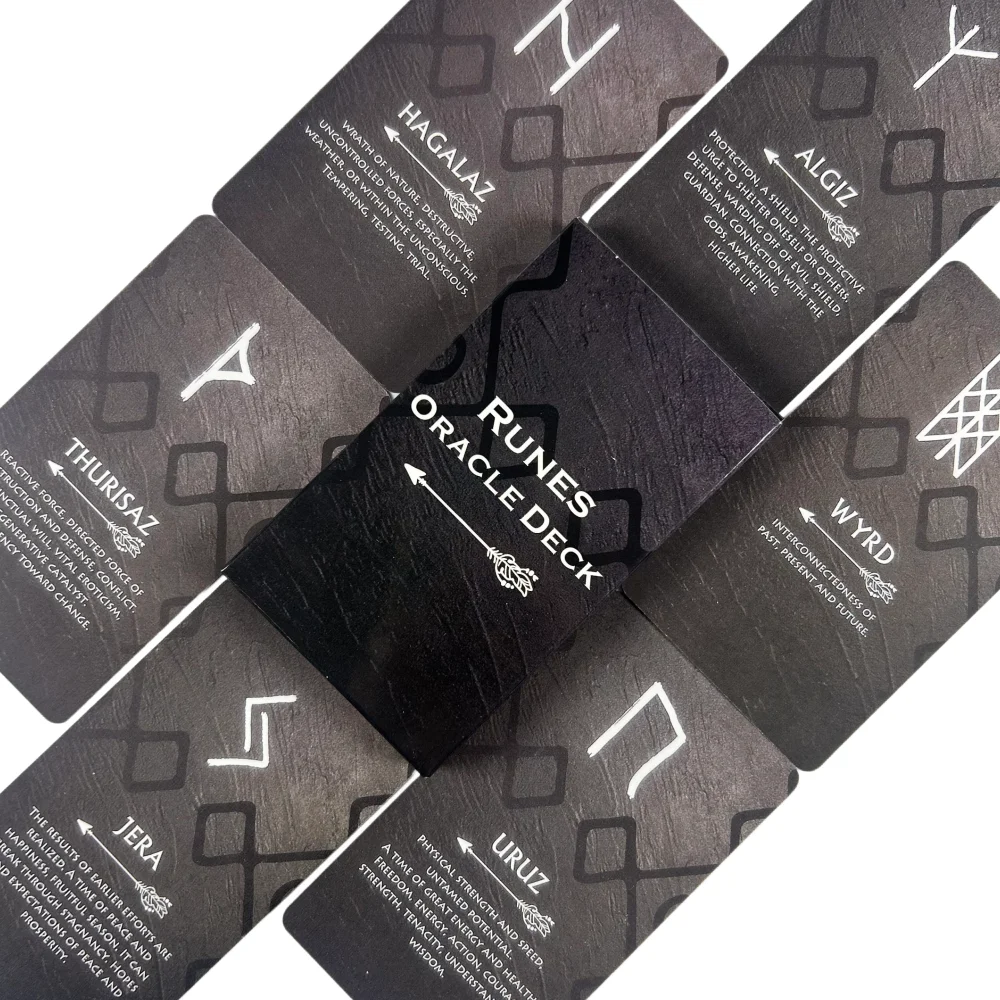Runes Oracle Cards Deck 26 Cards 10*6.3cm Board Game for Life Lighting and Transformation
Runes Oracle Cards Deck 26 Cards 10*6.3cm Board Game for Life Lighting and Transformation