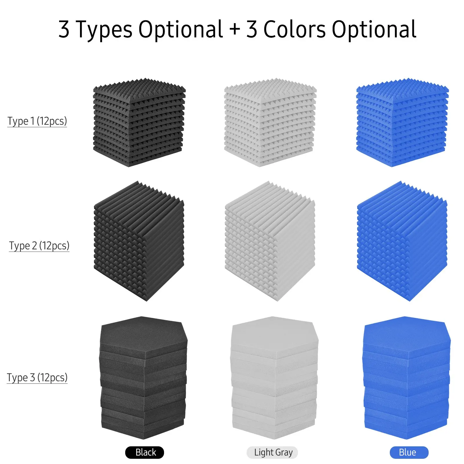 12 Pack-Studio Foams Sound Absorption Proofing Panels High-density Wedge Tiles Isolation Treatment for Walls Ceiling
12 Pack-Studio Foams Sound Absorption Proofing Panels High-density Wedge Tiles Isolation Treatment for Walls Ceiling