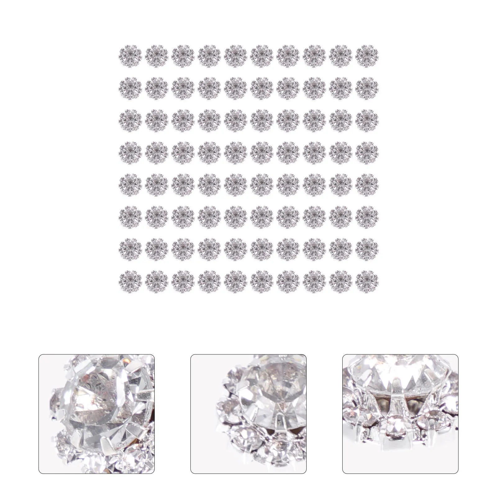 100Pcs Rhinestone Flower Alloy Buttons Decorative Charms for DIY Dress Clothes Accessories Craft Embellishment
100Pcs Rhinestone Flower Alloy Buttons Decorative Charms for DIY Dress Clothes Accessories Craft Embellishment