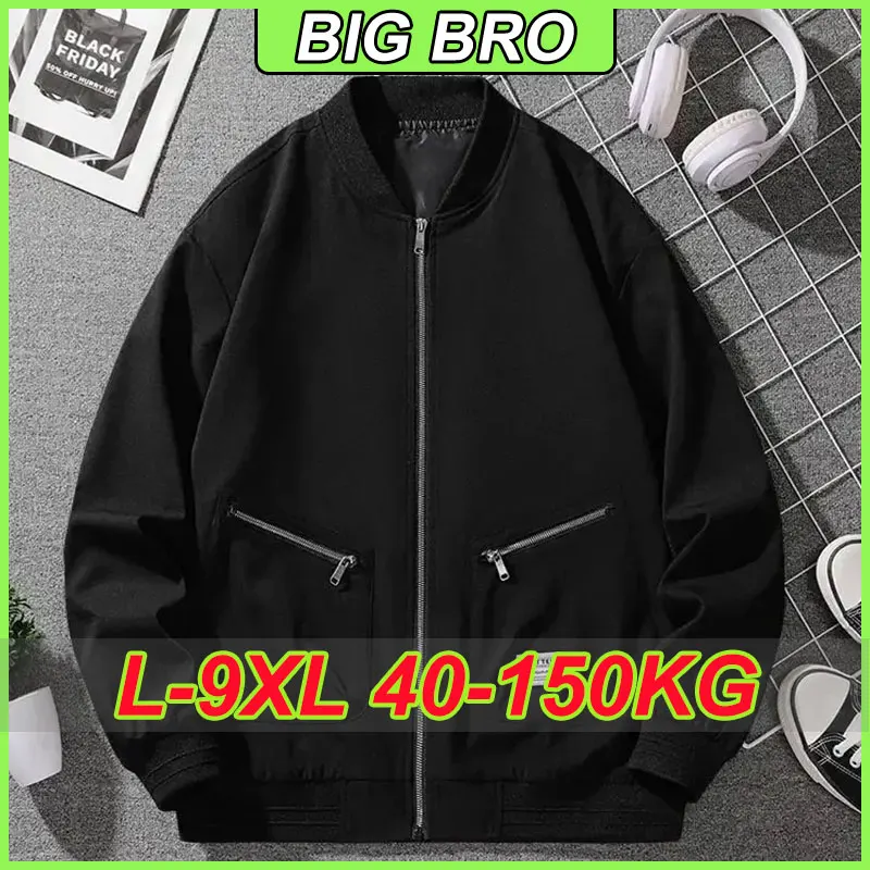 Men’s Bomber Jackets Plus Size L-9XL Jacket Fashion Zip Coat Man Spring Autumn Outerwear Oversized Coats 40KG-150KG Male Clothes
Men’s Bomber Jackets Plus Size L-9XL Jacket Fashion Zip Coat Man Spring Autumn Outerwear Oversized Coats 40KG-150KG Male Clothes