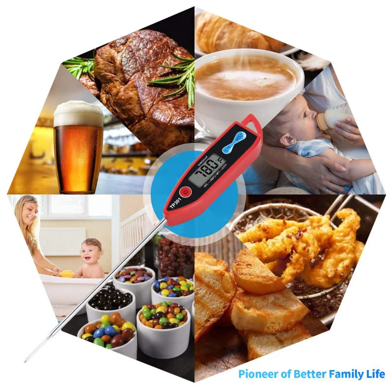 Home portable digital display thermometer, candle, instant reading, waterproof food, coffee, meat, milk, long probe
Home portable digital display thermometer, candle, instant reading, waterproof food, coffee, meat, milk, long probe